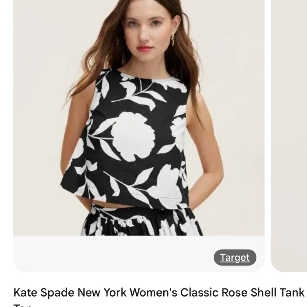 New with tags (NWT) Kate Spade X Target Black and White Boxy Tank Top